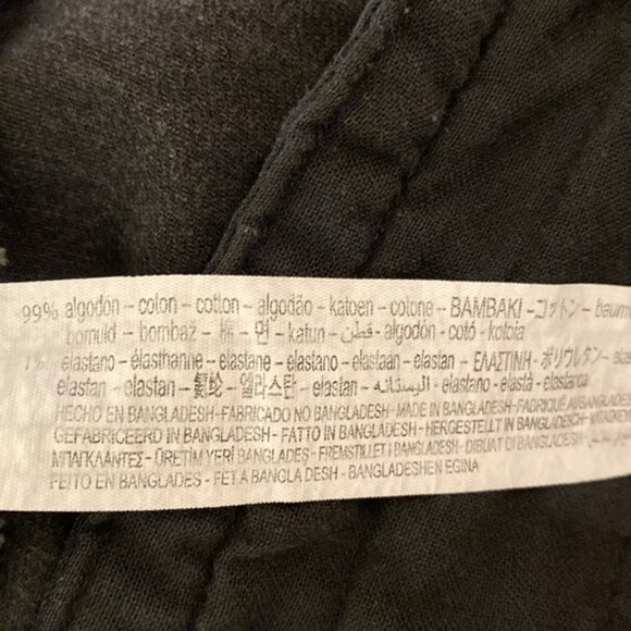 Zara Trucker Denim Jean Jacket Women's Large Distressed Black Gray Stretch - Picture 5 of 9